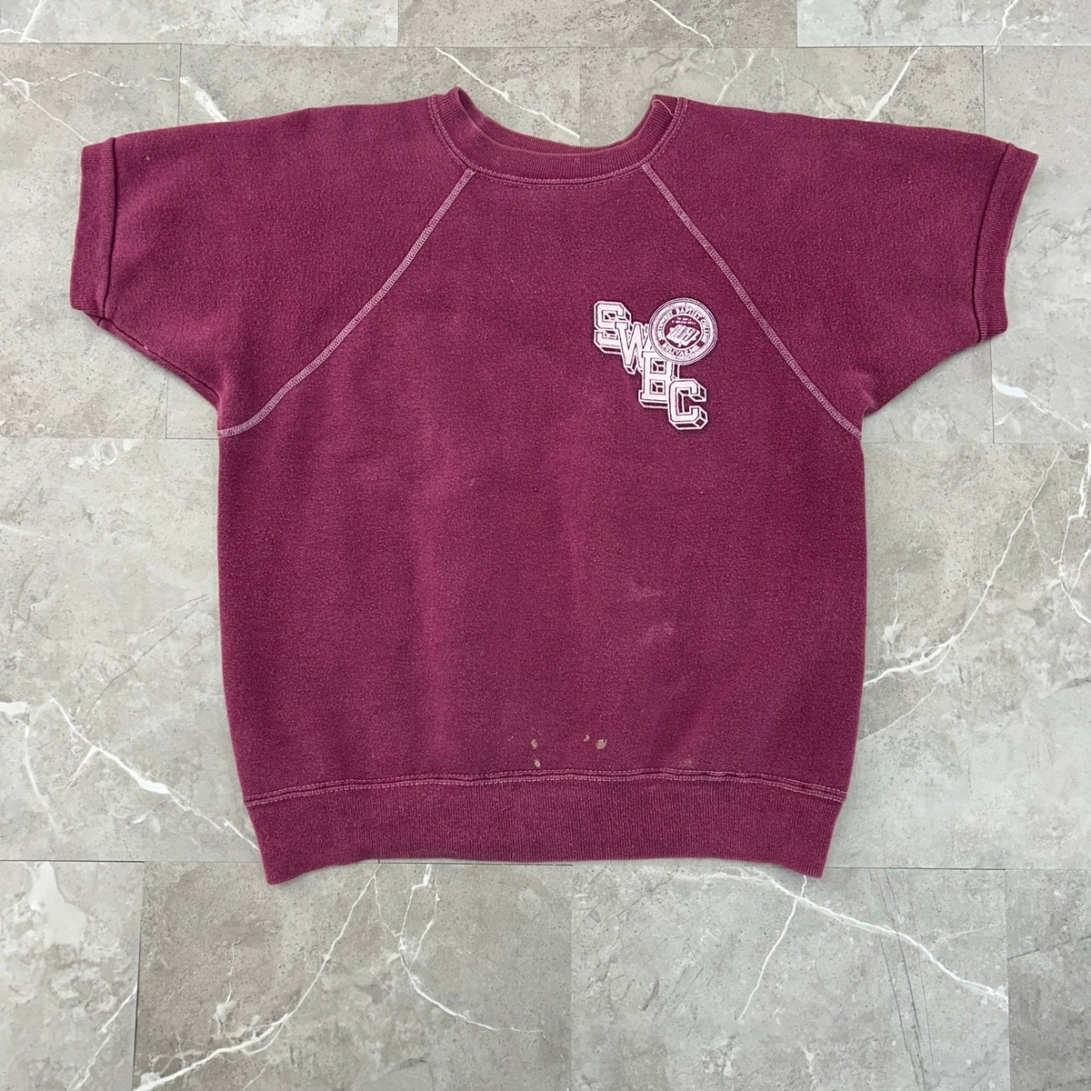 60s 70s Vintage Short Sleeve Sweatshirt Mens Small Southwest 