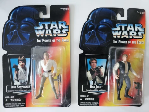 Star Wars Luke Skywalker/Hans Solo The Power Of The Force Figures(2)1995