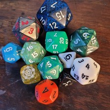 Magic The Gathering Spindown / D&D Die Dice Lot of 12 D20 D4 D8