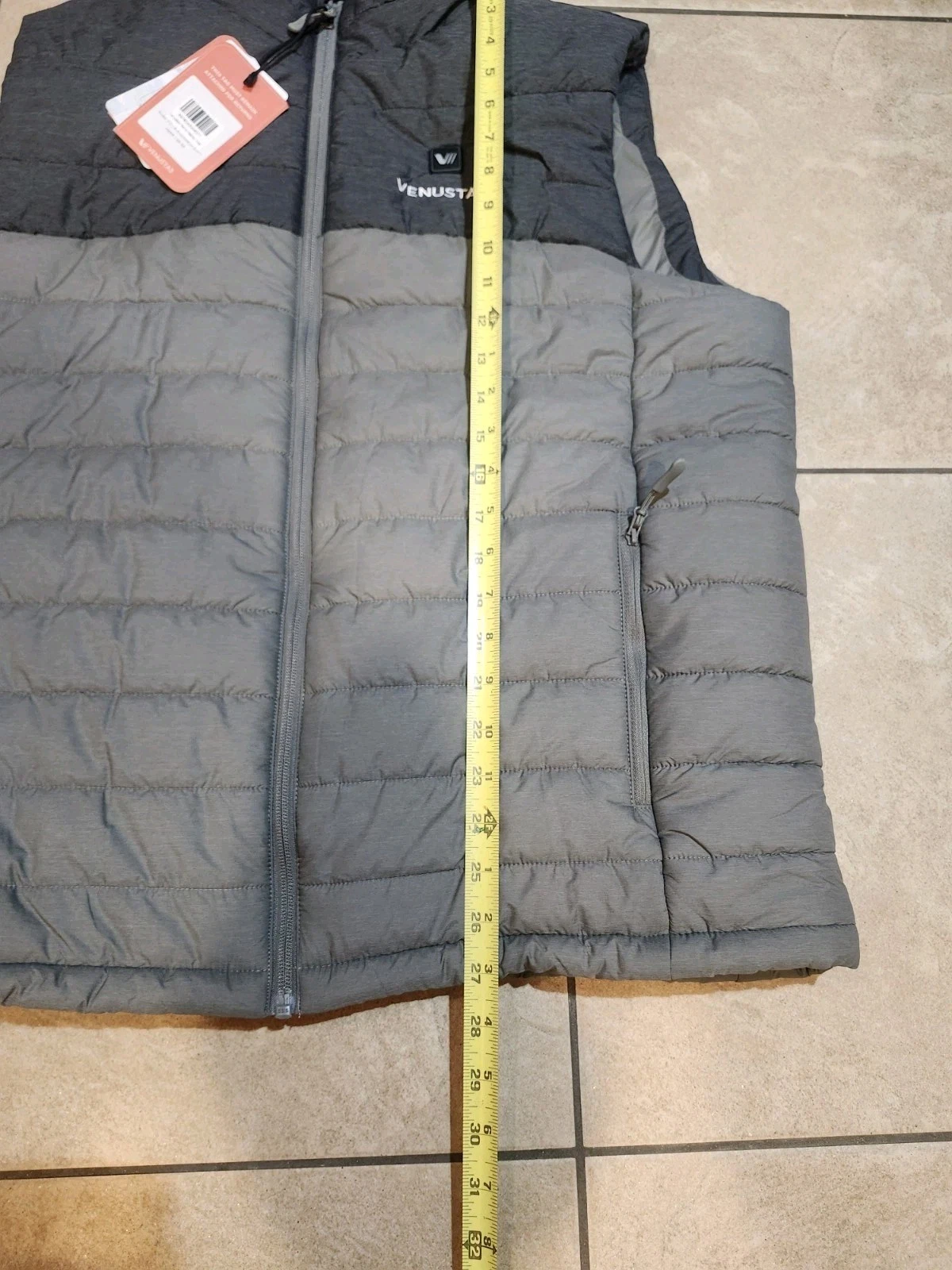 NWT Venustas Heated Puffer Vest Gray Mens Large No Battery image 11