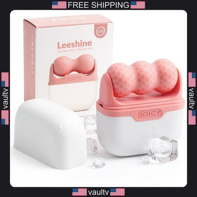 Leeshine Ice Roller Set for Face and Eyes - Facial Skin Care Tools with 2 Cold