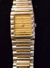 Vintage LADIES CONCORD WATCH CENTURION - 14K gold & Stainless - works perfectly