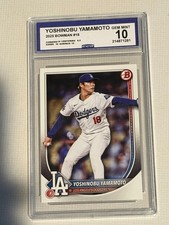 Yoshinobu Yamamoto 2025 Bowman CCG GRADED 10, GEM MINT Dodgers