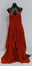 Azazie X Barbie Women's A-Line Bow Chiffon Dress AC2 Paprika Size: A12 NWT 