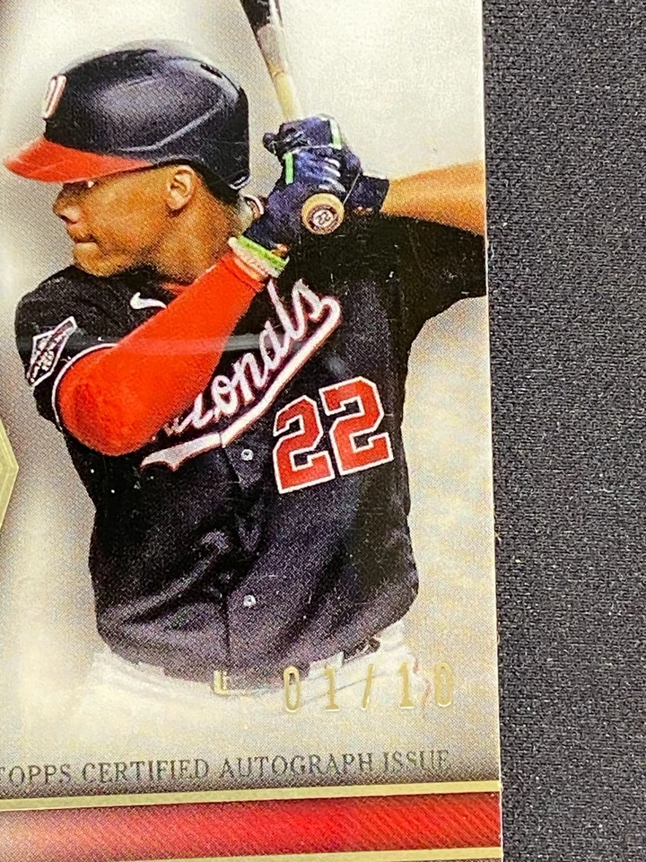 2021 Topps Tier One Juan Soto Clear One Auto /10 Signed Nationals C1A-JSO - Image 4 of 4