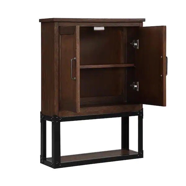 Home Decorators Collection Alster 30x25in Industrial Brown Oak Medicine Cabinet