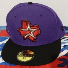 Houston Astros black, purple, & red Raptors T-Mac hat 7 5/8