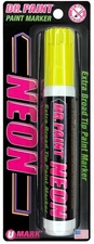 U-Mark Dr. Paint Neon Extra Broad Tip Paint Marker Carded-Yellow