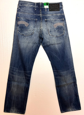 G Star RAW HELLER Loose Jeans in Aged Solar Denim, Size W30/L32