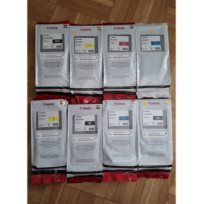 8x 300ml Canon PFI-207 Tintenpatronen MBK C M Y BK imagePROGRAF iPF ABGELAUFEN!