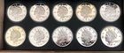 2003 NORFED $10 1 oz .999 SILVER PROOF-LIKE Round BU in CAPSULE X10 some Toning.