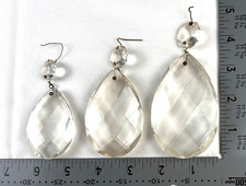 Lot of 10 Faceted Teardrop Crystal Chandelier Prism, Choose S, M, L, Free Ship