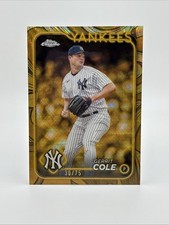 2024 Topps Gilded Collection Gerrit Cole #150 Gold Wave Refractor /75 Yankees