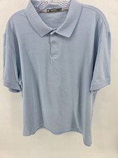 Antigua light blue short sleeve polo shirt