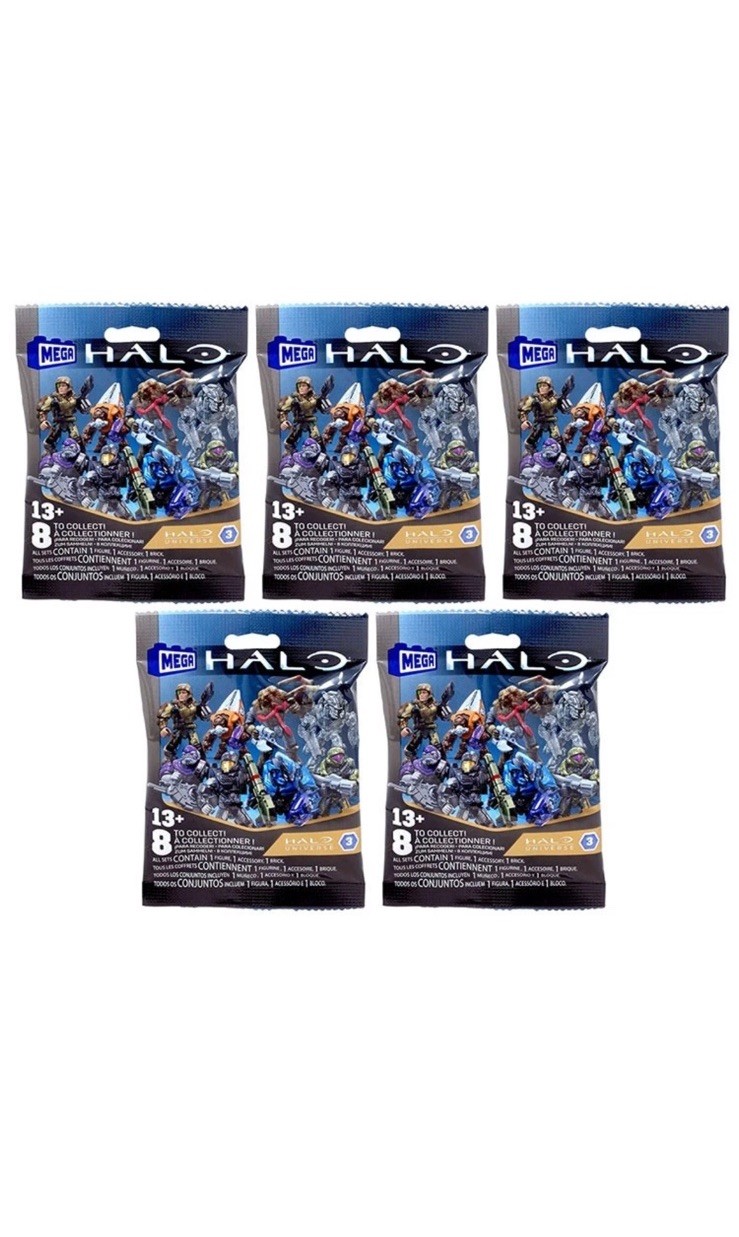MEGA Construx - Halo Universe S3 Micro Figures - BLIND PACKS [5 Pack Lot]