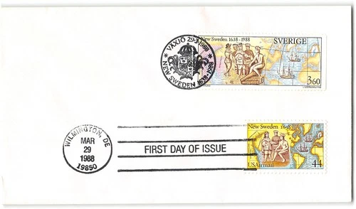 Sweden & US Joint Issue FDC, 1988