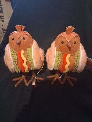 2 Sun Squad Franky Bird Featherly Friend Summer Hot Dog BBQ Grilling Party Decor