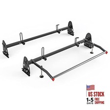 Model Rx27 Fullsize Steel Two-bar Van Ladder Roof Rack With Rear 2 Bars Black