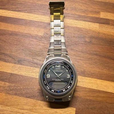 Casio men's Illuminator fishing gear silver watch (model AW-82D-1AVEF)