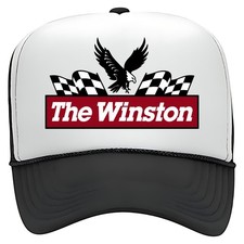 The Winston NASCAR Winston Cup Foam Trucker Hat Black Snapback Retro USA 1980s
