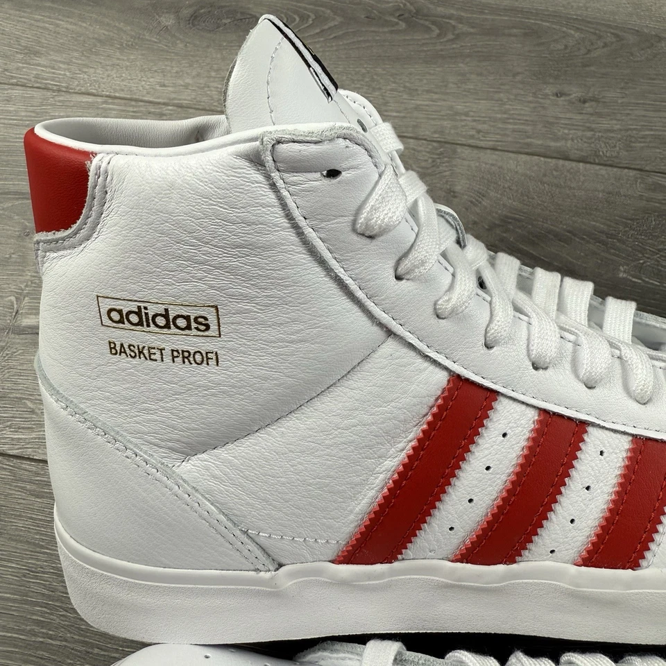 Adidas Basket Profi - Basket 'Bianco/Rosso' - Taglia UK 9 / EU 43 1/3 - Immagine 2 di 4