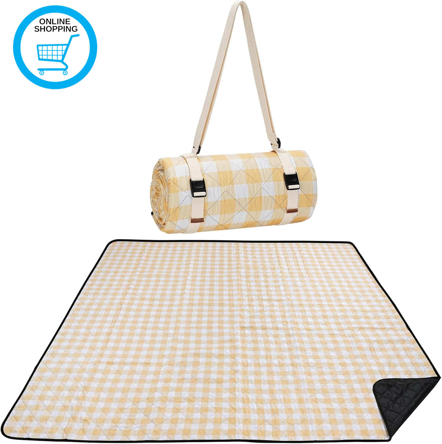 Picnic Blanket, 80''X80'' Waterproof Outdoor Blankets, Picnic Mat Washable for B