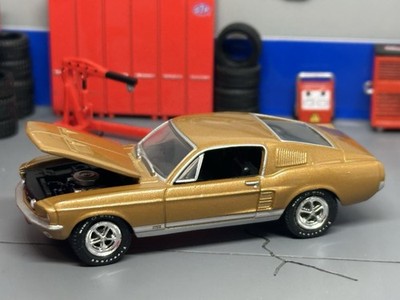 1967 67 Ford Mustang GT Fastback Gold Opening Hood 1/64 Scale
