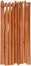 12PCS Wooden Crochet Hooks Set Handcrafted Knitting Needles 3mm–10mm