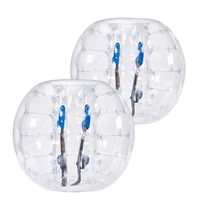 2 x 1,2m Bumper Ball Bubble Soccer Zorb Aufblasbarer Stoßball Transparent