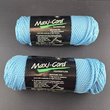 2 Skeins Maxi-Cord Twisted Polypropylene 6MM 100 YDS Style 35912 Light Blue