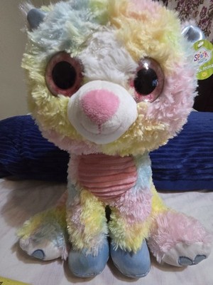 Spark Create Imagine Pastel Tie Dye Rainbow Plush Kitty Cat 