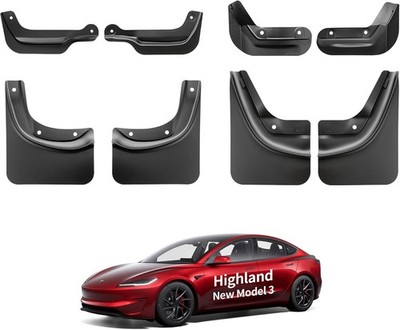 8 Pack Front & Rear Mud Flaps for Tesla Model 3 Highland 2024-2026