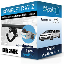 Für Opel Zafira Life 19- BRINK Anhängerkupplung abnehmbar + 7polig E-Satz neu
