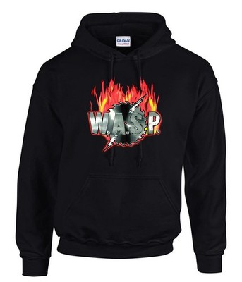 W.A.S.P. WASP Rock Music Logo schwarz Hooded Kapuzenpullover -31503-SW