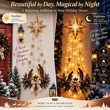 Angel Blessing Wall Light Starglow Cascading Christmas Glowing Stars Angel Light — image 7