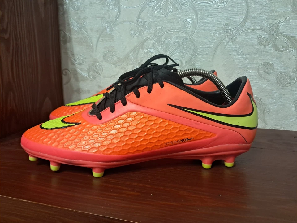 Nike Hypervenom Phelon FG Crimson Volt 599730 Mens Sz 12.5 Soccer Cleats Rare - Image 3 of 4