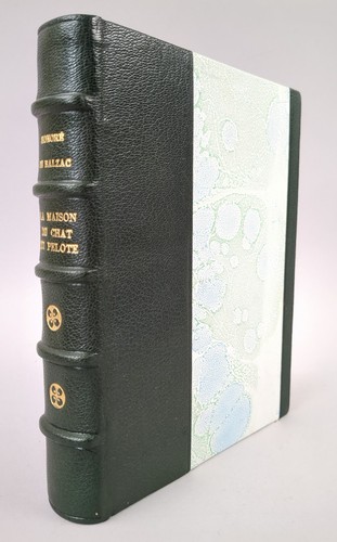 BALZAC • LA MAISON DU CHAT QUI PELOTE  ILL. GEORGES VILLA 1946  RELIURE CUIR TBE - Photo 2/11