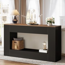 Tribesigns Long Console Table, 55'' Narrow Wood Entryway Sofa Table with Storage