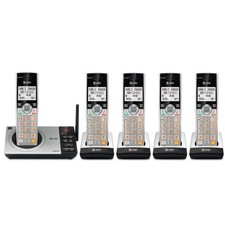 AT T CL82507 DECT 6.0 5-Handset Cordless Phone for Home 5 Handset, Silver