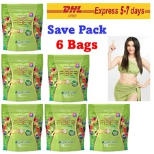 6 x CHLORO FIBER Double Mixed Powder Drink Dietary Supplement Berry Flavor