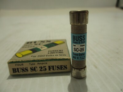 NEW BOX OF 4 BUSSMANN SC-25 25A/AMP FUSE