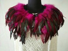 Feder Cape Schal Kragen Fransen Quasten Handgemacht Kostüm Party Tanz