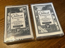NEW 2 cassette Classical Collection 50 Worlds Musical Masterpieces Vol 1 and 2