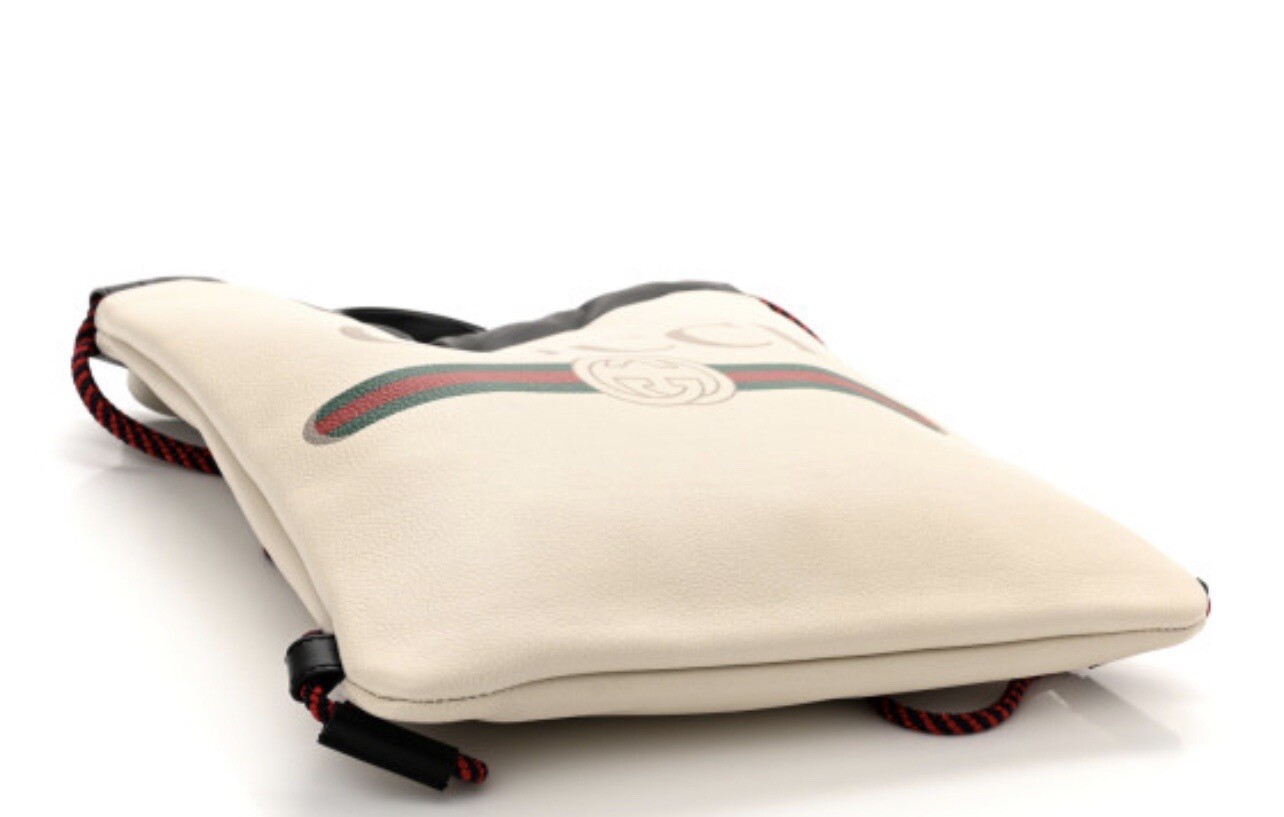 Gucci Zaino White Cripto Logo Drawstring Backpack… - image 4