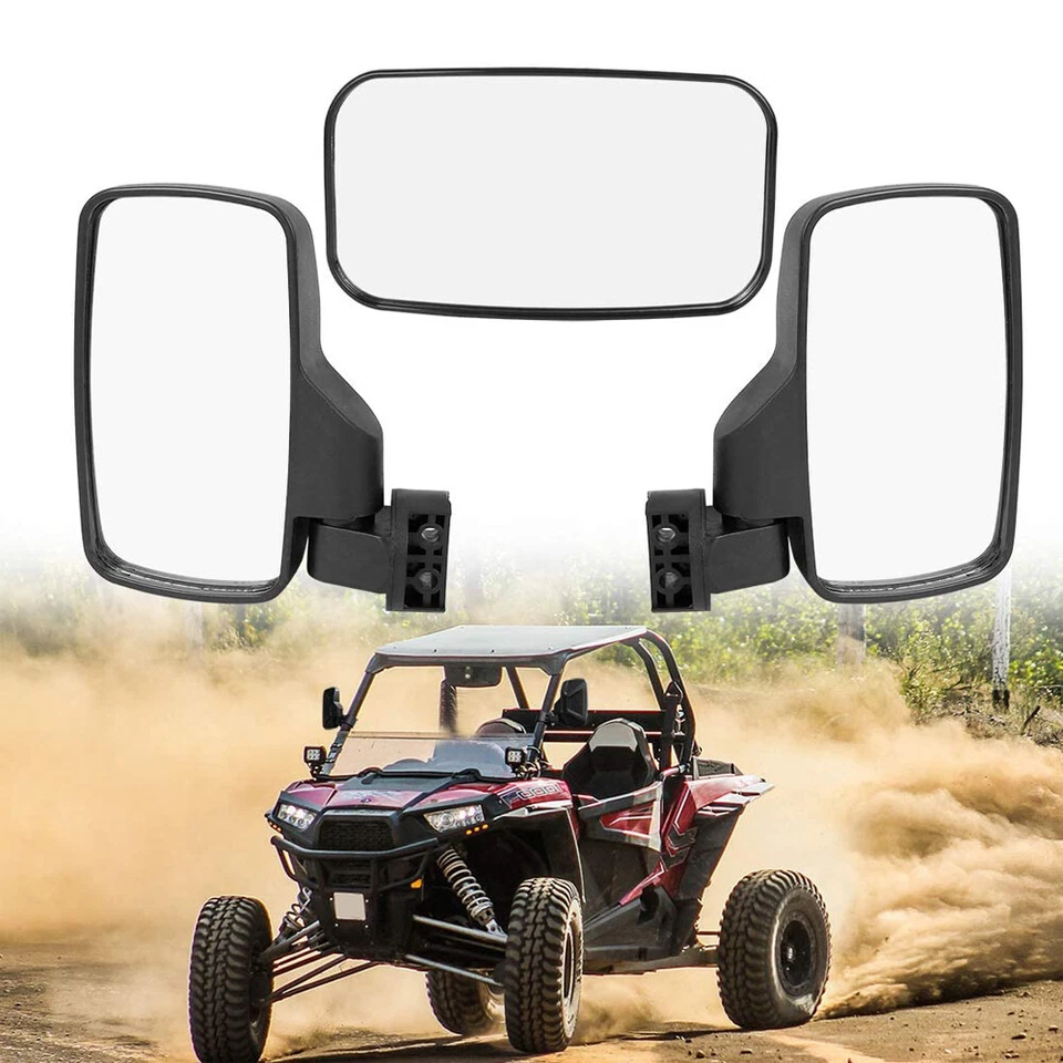 1.75" 2" Rear View Center & Side Mirror For Polaris Cub Cadet Volunteer 2X4 4X4 - Image 3 of 4