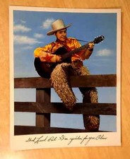 OLIVIO SANTORO The Yodeling Cowboy 8x10 Advertising Print w/ Facsimile Autograph