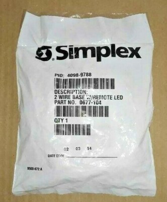 LOT OF 15 PC.  SIMPLEX 4098-9788 2 WIRE BASE W/REMOTE LED  