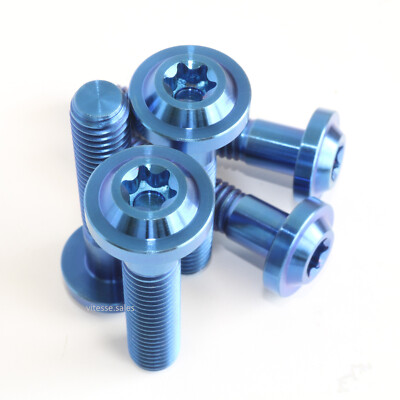 M8 x 40 mm Schrauben titanblau M8x40 mm Schrauben Low Profile Flanschkopf T40 Torx