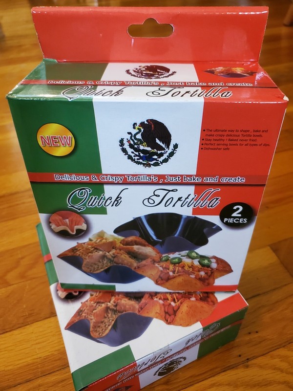 2 Sets Of Quick Easy Tortilla Maker Taco Bowls, Total Of 4 Bowls -Brand New!