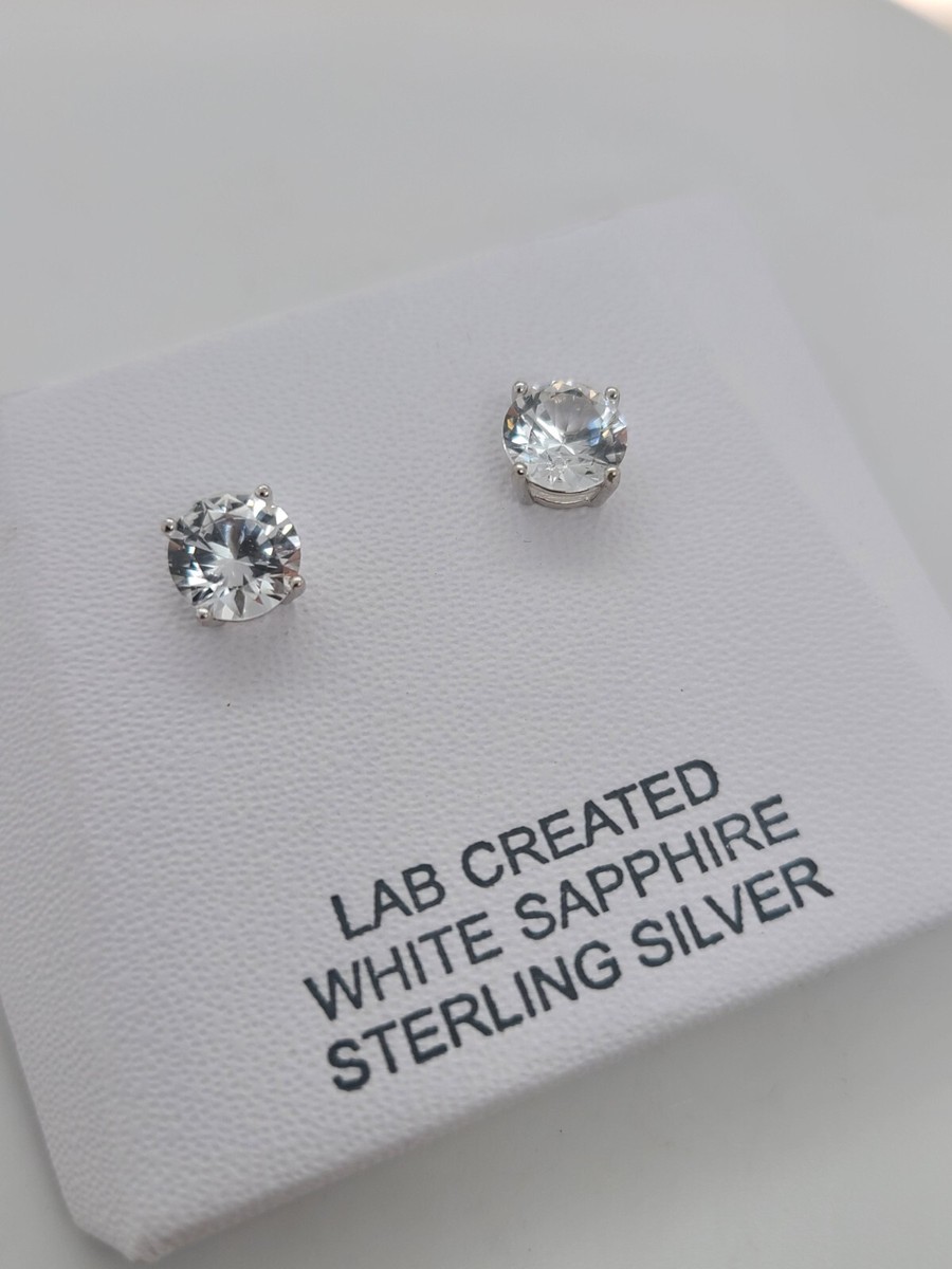 Sterling Silver How To Clean Fake Diamond Earrings Lab Created